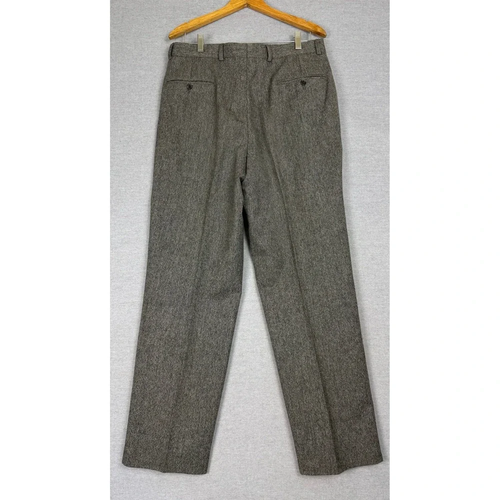 Joseph Abboud Saks Fifth Avenue Mens 2pc Suit Grey Wool 40R‎ 33x32 Tweed Blazer